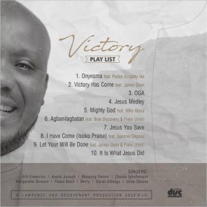 Lawrence and Decovenant Unveils album cover and Tracklist for New album - Victory