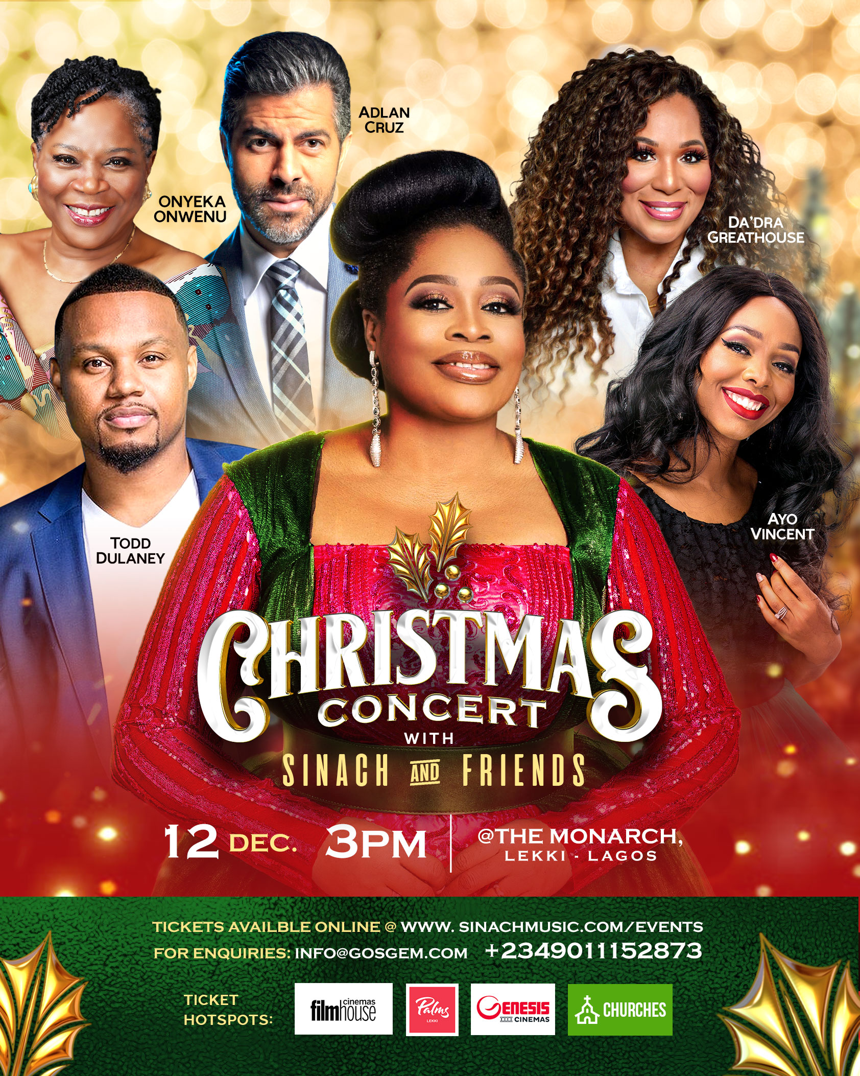 Todd Dulaney, Adlan Cruz, Others Join Sinach In Lagos For Christmas Concert