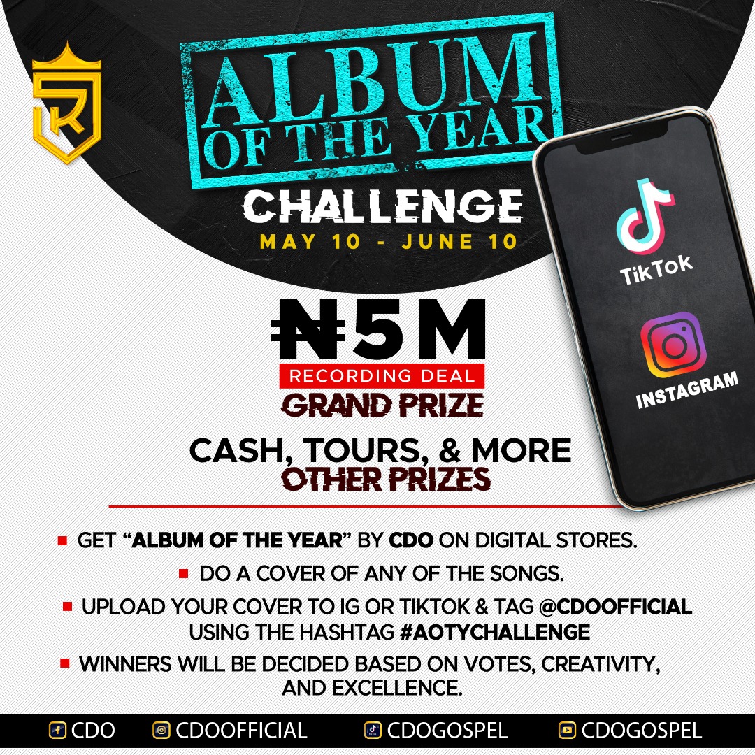 CDO of Rectitude Records Launches The 5 Million Naira Challenge #AOTYchallenge